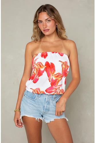 Flora Tube Top PINK FLORAL