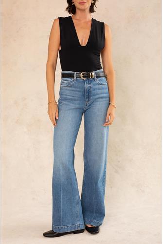PAIGE X GEORGIE Anessa 31" With Mitered Back viva