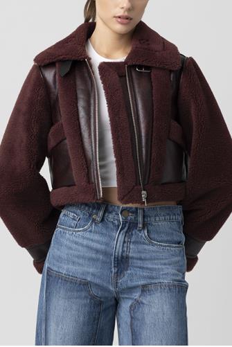 Anchor Points Sherpa Jacket BURGUNDY COMBO