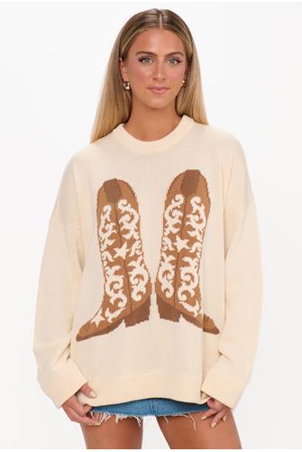 Stay Awaile Sweater COWBOY BOOT KNIT