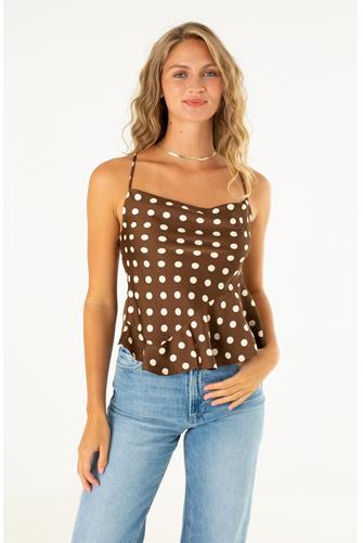 Everli Top CREAM POLKA DOT