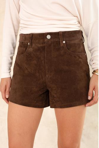 Down To Earth Suede Short BROWN WITH TONAL STITCHING