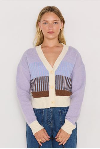 Linden Cardi MULTI-STRIPE