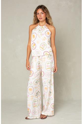 Hattie Smocked Pant ivory