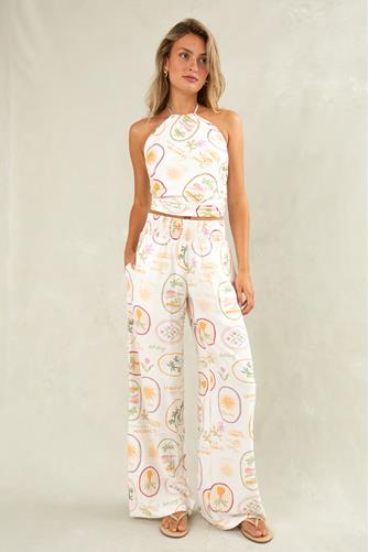 Hattie Smocked Pant ivory