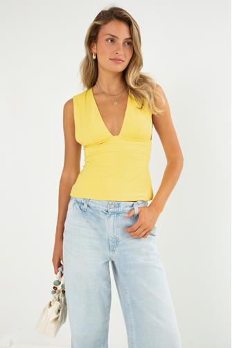 Stella Deep V Knit LEMON ZEST