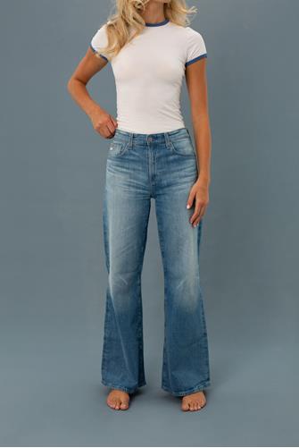 PAIGE X GEORGIE Mid Rise Wide Leg 18 YEARS BISOU