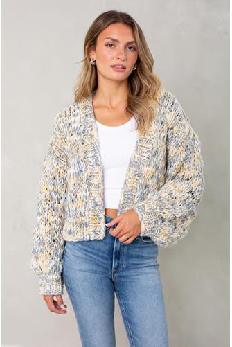 Geegee Cardi GREY/BUTTER