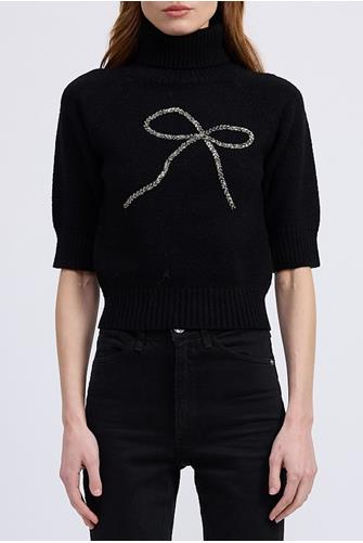 Merrill Bow Sweater BLACK SILVER