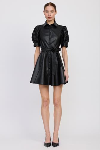 Nelly Mini Shirt Dress BLACK