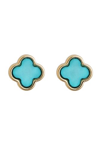 Mini Clover Stud gold multi