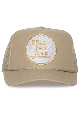 Beach Bum Trucker Hat tan