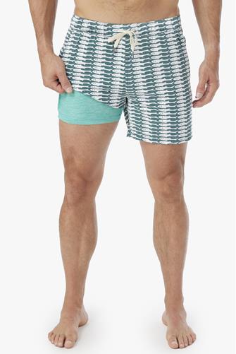 The Bungalow Trunk 5-inch Inseam GREEN SARDINE