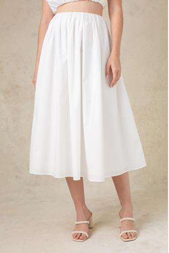 Bari Poplin Skirt WHITE