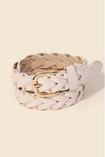 Ivory Studded Belt IVORY
