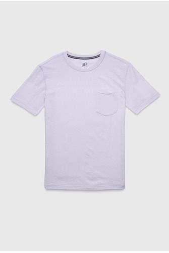Nick Short Sleeve Slub Pocket Tee PURPLE HEATHER