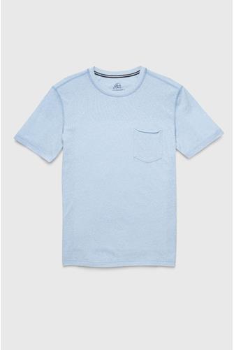 Nick Short Sleeve Slub Pocket Tee BLISSFUL BLUE
