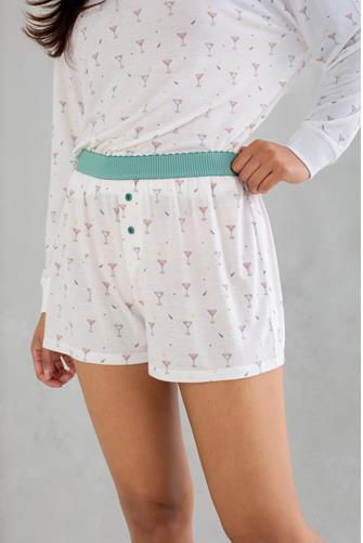 Boxer Sleep Short IVORY MARTINIS
