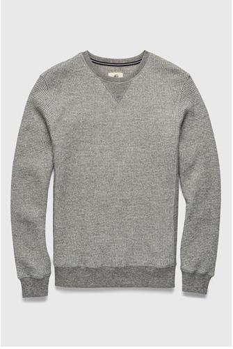 Waffle Thermal Crewneck HEATHER GRAY