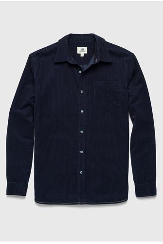 Brian Long Sleeve Baby Corduroy 1 Pocket Shirt NAVY BLAZER