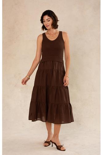 Aries Midi Dress BROWN