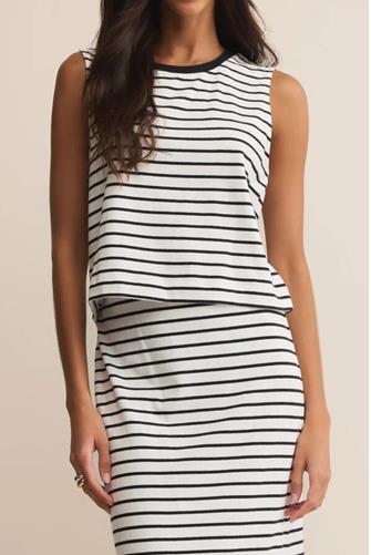 Sloane Stripe Top BLACK
