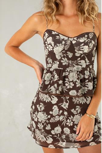 Valeria Skirt BROWN FLORAL