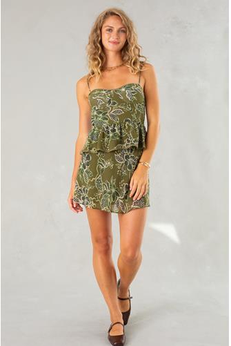 Valeria Skirt GREEN FLORAL