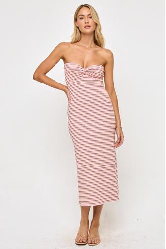 Lisette Midi Dress AZALEA STRIPE
