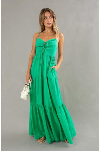 Hasley Textured Maxi Dress MYSTIC GREEN