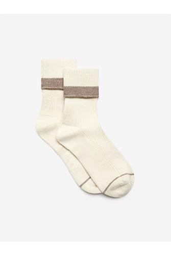 Kerry Plush Roll Rop Socks SANDMARL/EGRET