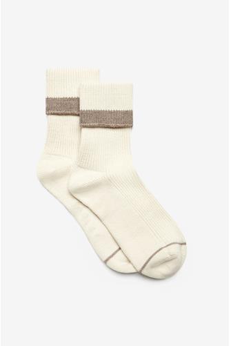 Kerry Plush Roll Rop Socks SANDMARL/EGRET