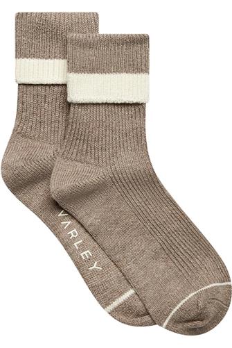 Kerry Plush Roll Rop Socks SANDMARL/EGRET