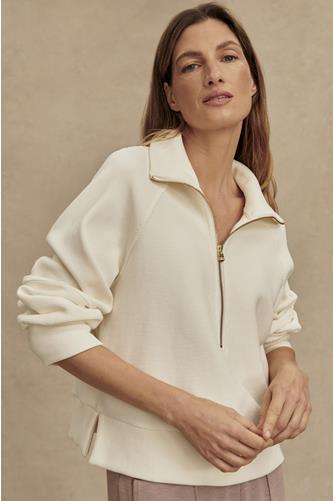 Milano Half Zip Sweat IVORY
