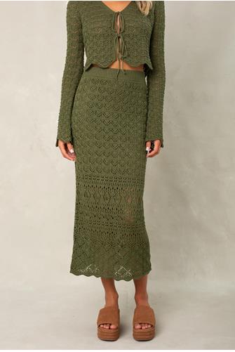 Andrea Midi Skirt OLIVE