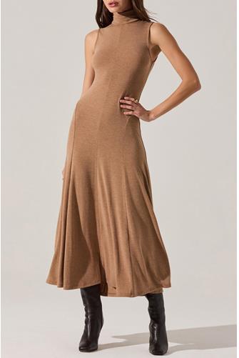Haylie Midi Dress KHAKI