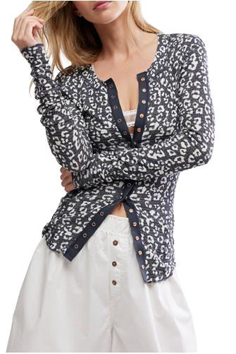 Going Places Cardi CHARCOAL COMBO