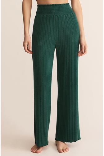 Dawn Smocked Rib Pant MISTLETOE