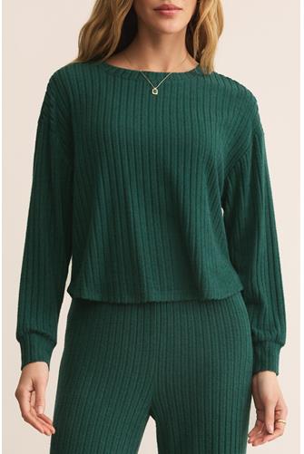 Elfie Rib Long Sleeve Top MISTLETOE
