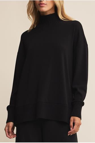 Sable Rib Sweatshirt BLACK