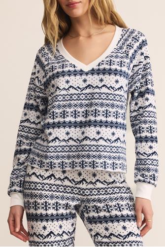 Slopes Fairisle Long Sleeve Top VANILLA ICE