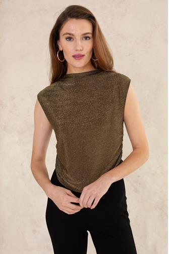 Camille Lurex Top GOLD SPARKLE