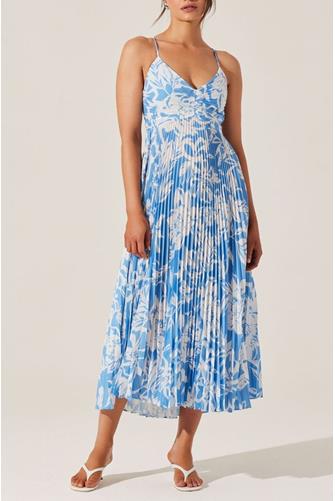 Blythe Midi Dress BLUE FLORAL