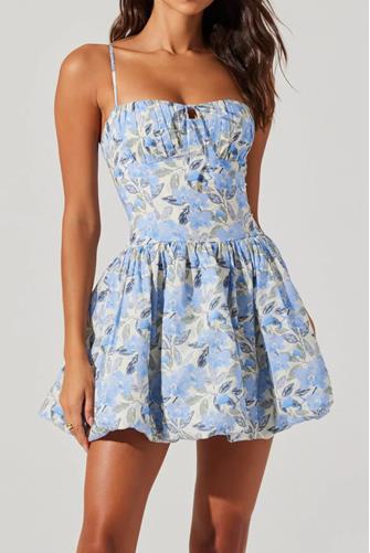 Larissa Mini Dress BLUE FLORAL