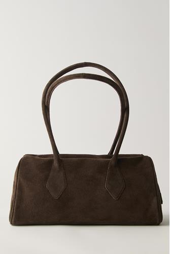 Sierra Suede Shoulder Bag CHOCOLATE