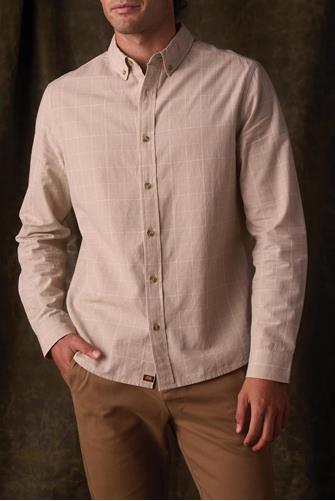 Nikko Classic Button Up TAN PLAID