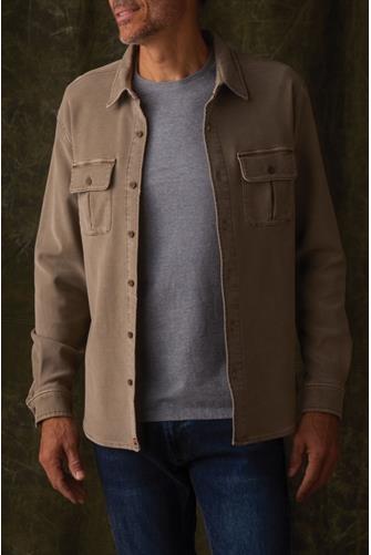 Comfort Terry Shirt Jacket TAUPE