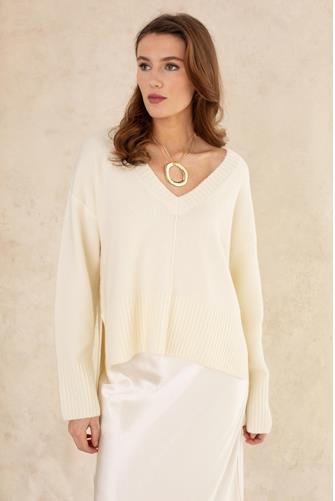 Vickie V Neck Sweater CREAM