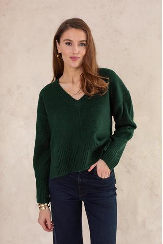 Vickie V Neck Sweater GREEN