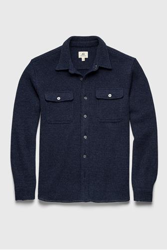 Dylan Waffle Fleece Shirt Jacket NAVY HEATHER